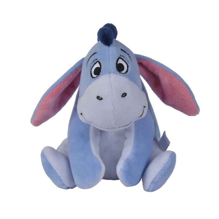  bourriquet lâne peluche bleu 18 cm 